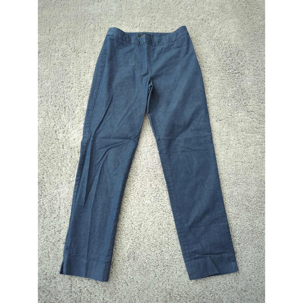Talbots Pants Womens 2 Blue Mid Rise Chatham Ankle Stretch Business Casual